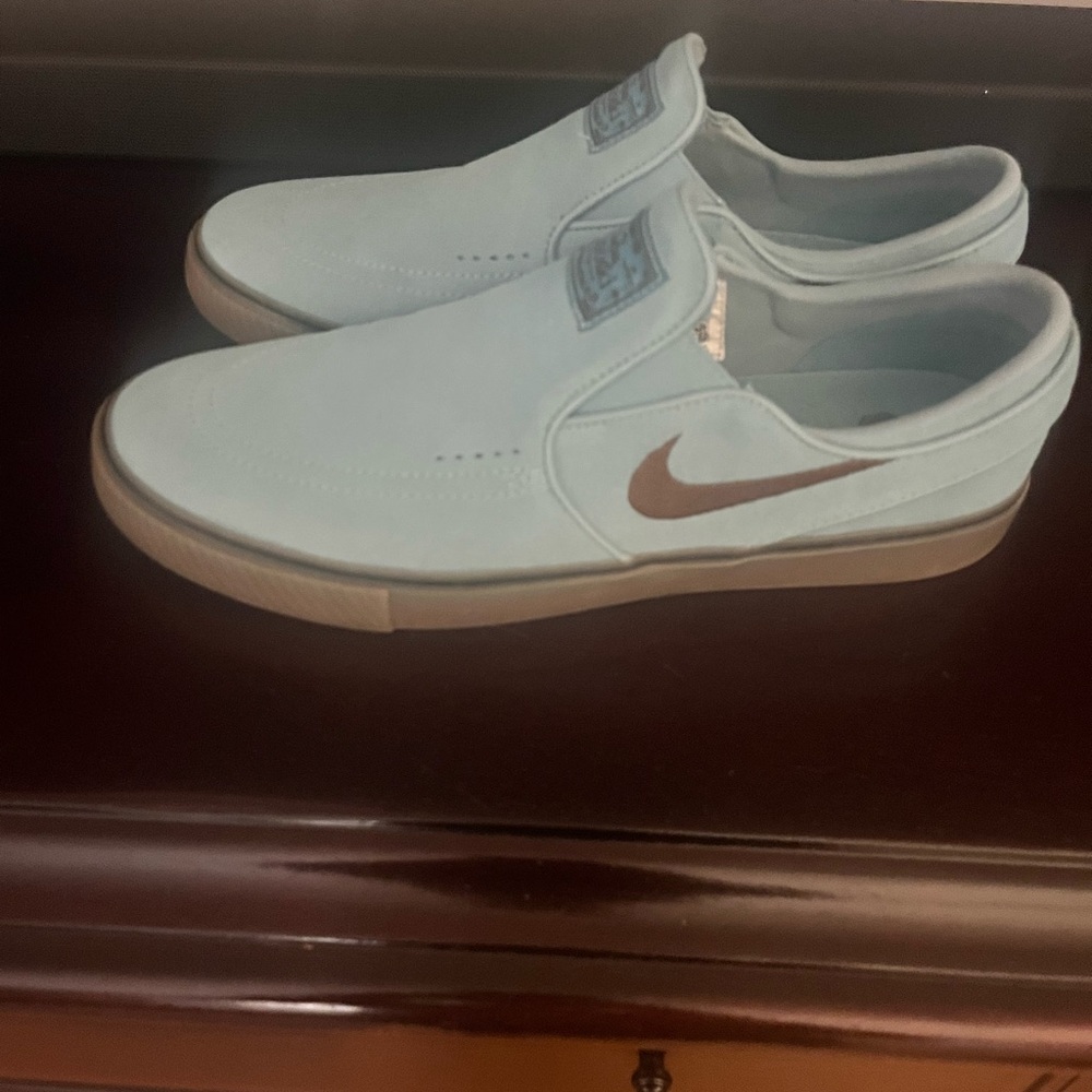 Nike Blue and Brown Loafers Slip-On Shoes